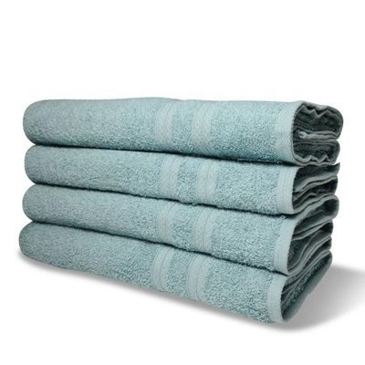 Kit 4 Toalhas de Banho 430g/m² Grande Super Grossa 80x150cm Itália Soft Verde