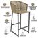 Kit 06 Banqueta Para Área Gourmet Cozinha Varanda Corda Náutica Porto D04 Bege - Lyam Decor