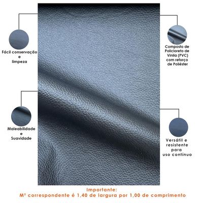 Tecido Sintético Corano Preto Para Poltrona Cabeceira Estofados Decoração T02 Metro - Lyam Decor