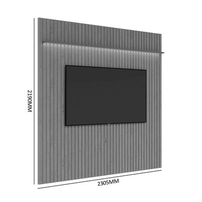 Painel Para Tv Ripado Flow Led Nature - Móveisaqui