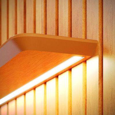 Painel Para Tv Ripado Flow Led Nature - Móveisaqui