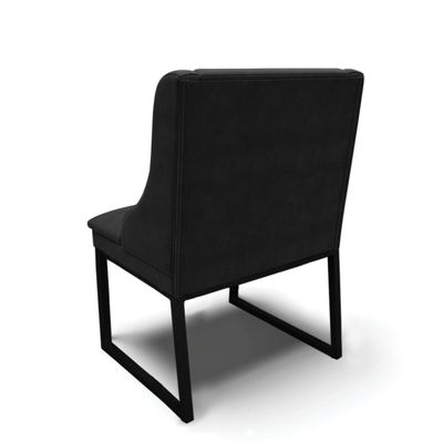 Cadeira Sala de Jantar Industrial Preto Kit 2 Liz Suede Preto D03 - D'Rossi