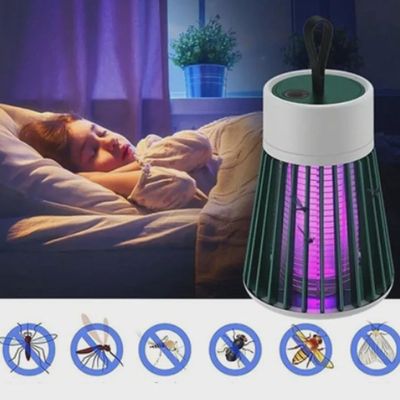 Luminária Lâmpada LED Repelente Elétrico Armadilha Ultravioleta Mata Mosquito USB