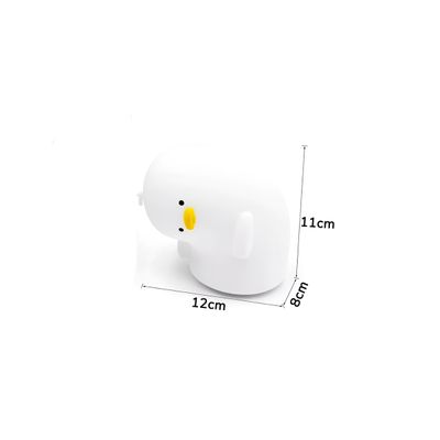 Lâmpada Luminária Infantil Patinho Torto LED Silicone - Toque Mágico e Seguro