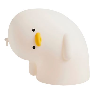 Lâmpada Luminária Infantil Patinho Torto LED Silicone - Toque Mágico e Seguro