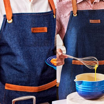 AVENTAL LE CREUSET DO CHEF EM ALGODÃO JEANS 45003007760800
