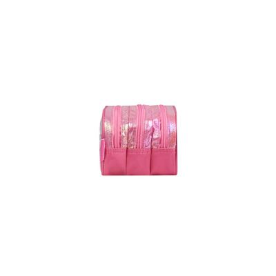Estojo Escolar Feminino com 3 Compartimentos Unicórnio Confetti Rosa U / Rosa