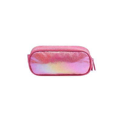 Estojo Escolar Feminino com 3 Compartimentos Unicórnio Confetti Rosa U / Rosa