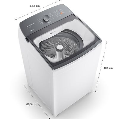 Máquina de Lavar BWJ14AB 14 kg Smart Sensor Reduzir Tempo Brastemp Branco / 220V