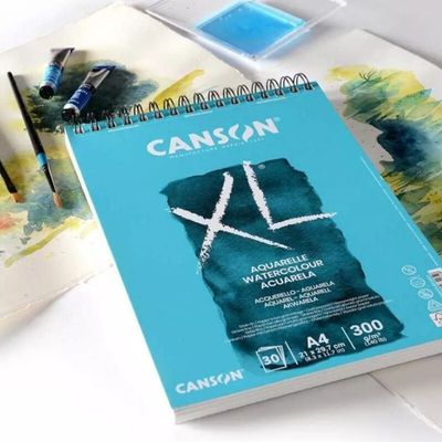 Bloco Espiralado XL A4 300g/m² Aquarelle 30 Folhas - Canson