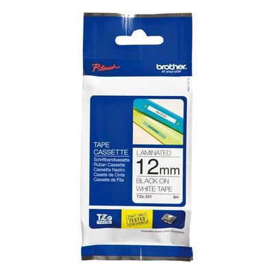 Fita Brother Tze 231 12mm - Preto - Tze 231