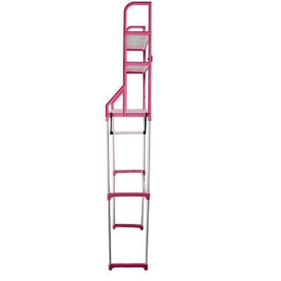 Estante Organizadora Lavabo Lavanderia Banheiro 3 Prateleiras Porta Toalhas Portatil Rosa