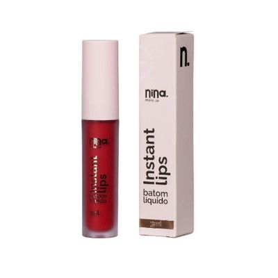 Nina Makeup Batom Líquido 3ml Cor: Rubi