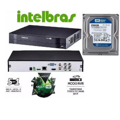 Dvr Intelbras Mhdx 4 Canais Multi Hd - Lançamento C/ hd