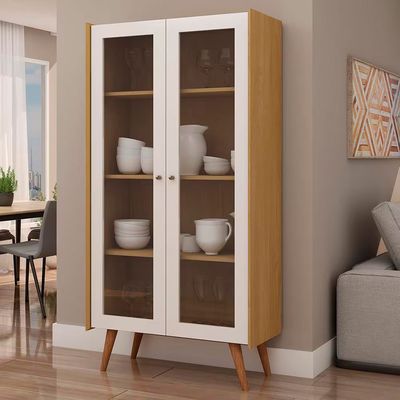 Cristaleira Vórtice 2 Portas Vidro 3 Prateleiras 80cm Genialflex n/a