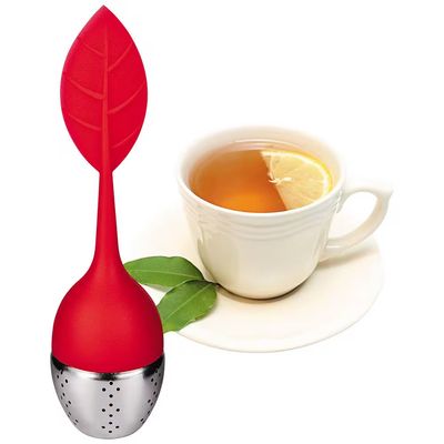 Infusor para Chá em Silicone e Inox Euro Home Vermelho