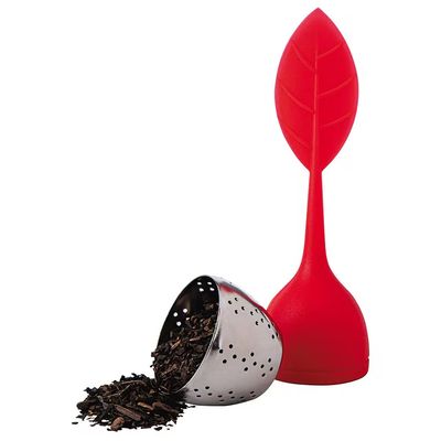 Infusor para Chá em Silicone e Inox Euro Home Vermelho