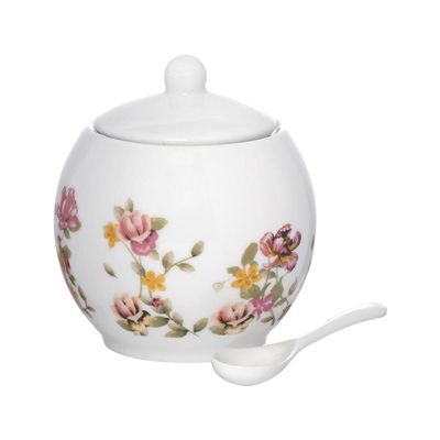 Açucareiro Le Jardin com Colher 350 ml Hauskraft Branco