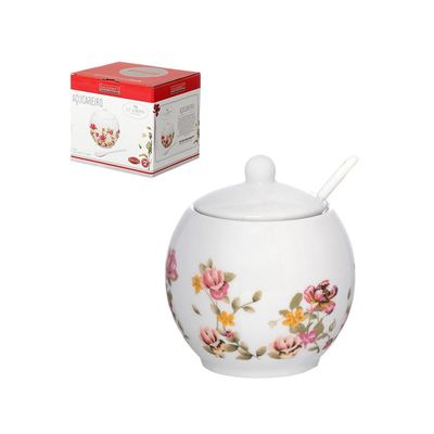 Açucareiro Le Jardin com Colher 350 ml Hauskraft Branco