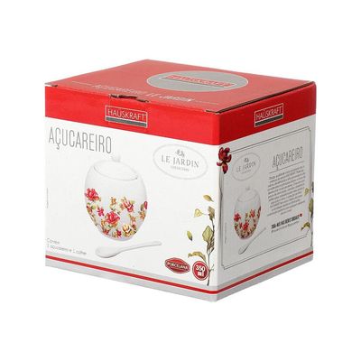 Açucareiro Le Jardin com Colher 350 ml Hauskraft Branco