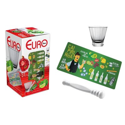 Kit Caipirinha Bartender VDR0632BT em Vidro 3 Peças Euro Verde