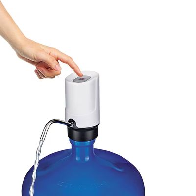 Bomba Elétrica para Galão de Água Branca Encaixe Universal com Cabo USB e Mangueira de Silicone Euro Branco