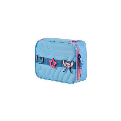 Estojo Escolar Feminino Stitch Star Azul U / Azul