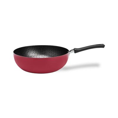 Panela Wok Brinox Anis Antiaderente Pro-Flon 2,3L 24cm Borgonha n/a