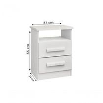 Mesa De Cabeceira Firenze 2 Gavetas Com Nicho - D Doro Castanho