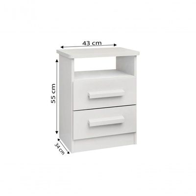 Mesa De Cabeceira Firenze 2 Gavetas Com Nicho - D Doro Castanho