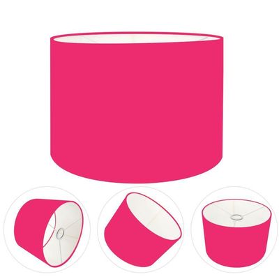 Cúpula Abajur Cilíndrica Cp-7019 ø40x30cm Rosa Bebê