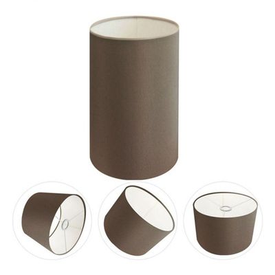 Cúpula Abajur E Luminária Cilíndrica Vivare Cp-7002 ø13x30cm - Bocal Nacional Cáqui