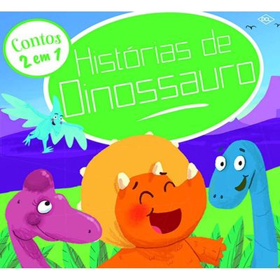 Livro Contos 2 em 1 - Histórias de Dinossauro- Editora DCL