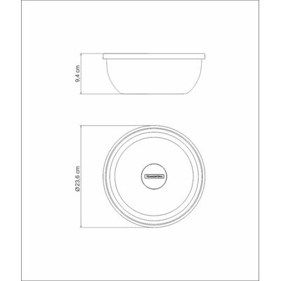 Pote Redondo Aço Inox Com Tampa 22 cm 2,9 L Tramontina