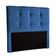 Cabeceira Estofada Casal Alice Nature Veludo Azul 138x136