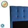 Cabeceira Estofada Casal Alice Nature Veludo Azul 138x136