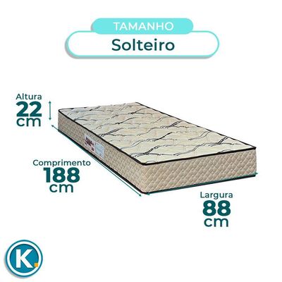 Cama Box Preto Solteiro + Colchão D33 Maxsono Paropas