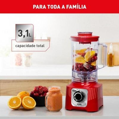 Liquidificador Arno Power Max 1400W Vermelho 110V