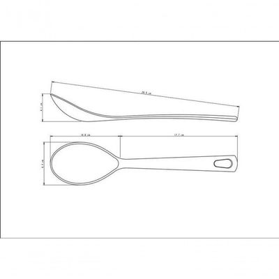 Colher Tramontina Reta Ability 28,5cm Em Nylon Vermelha