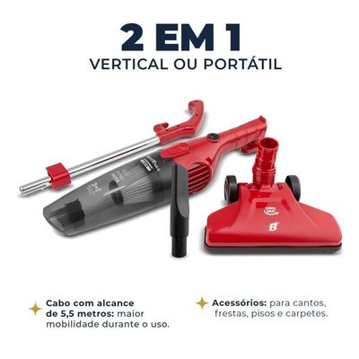 Aspirador De Pó Vertical Britânia 2 Em 1 220V