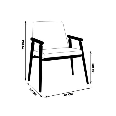 Kit 3 Cadeiras Decorativa Sala de Jantar Sidnei Linho Bege - Gran Belo