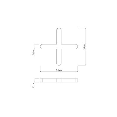 Espaçador Cruzeta Plástico Tramontina 4 mm (Saco com 100 un.)