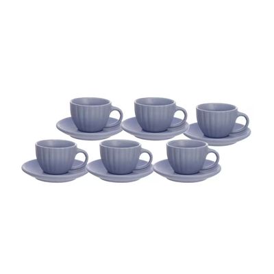 Conjunto de Xícaras para Café Hauskraft Bella em Cerâmica 90 ml Azul 6 Peças n/a