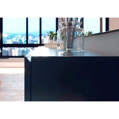 Buffet Aparador Ares 4 Portas Preto - Moveisaqui