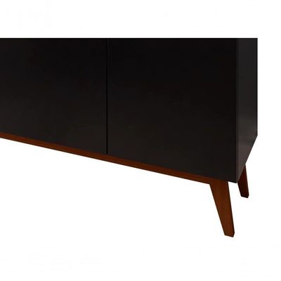 Buffet Aparador Ares 4 Portas Preto - Moveisaqui