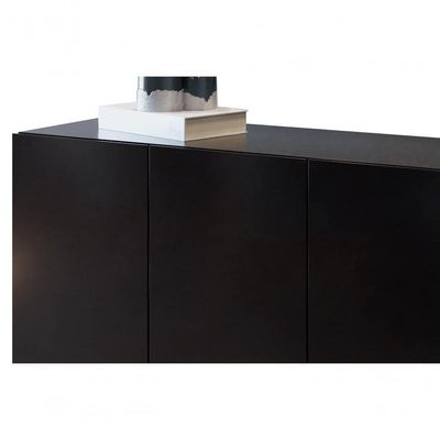 Buffet Aparador Ares 4 Portas Preto - Moveisaqui