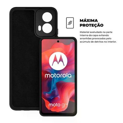 Kit Capa Silicon Veloz e Película Hydrogel HD para Motorola Moto G04 - Gshield