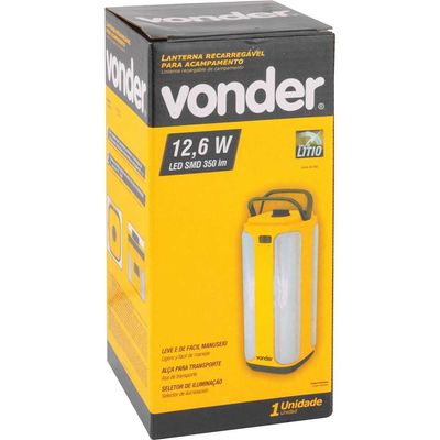 Lanterna Recarregável Para Acampamento Led Smd Vonder Bateria de Lítio