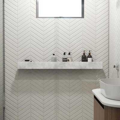 Porta Shampoo Linear 120cm Concreto