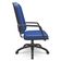 Cadeira De Escritório Giratória Com Braço Preta Magno P03 Vinil Azul - Lyam Decor